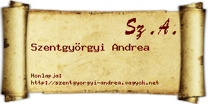 Szentgyörgyi Andrea névjegykártya