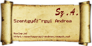 Szentgyörgyi Andrea névjegykártya